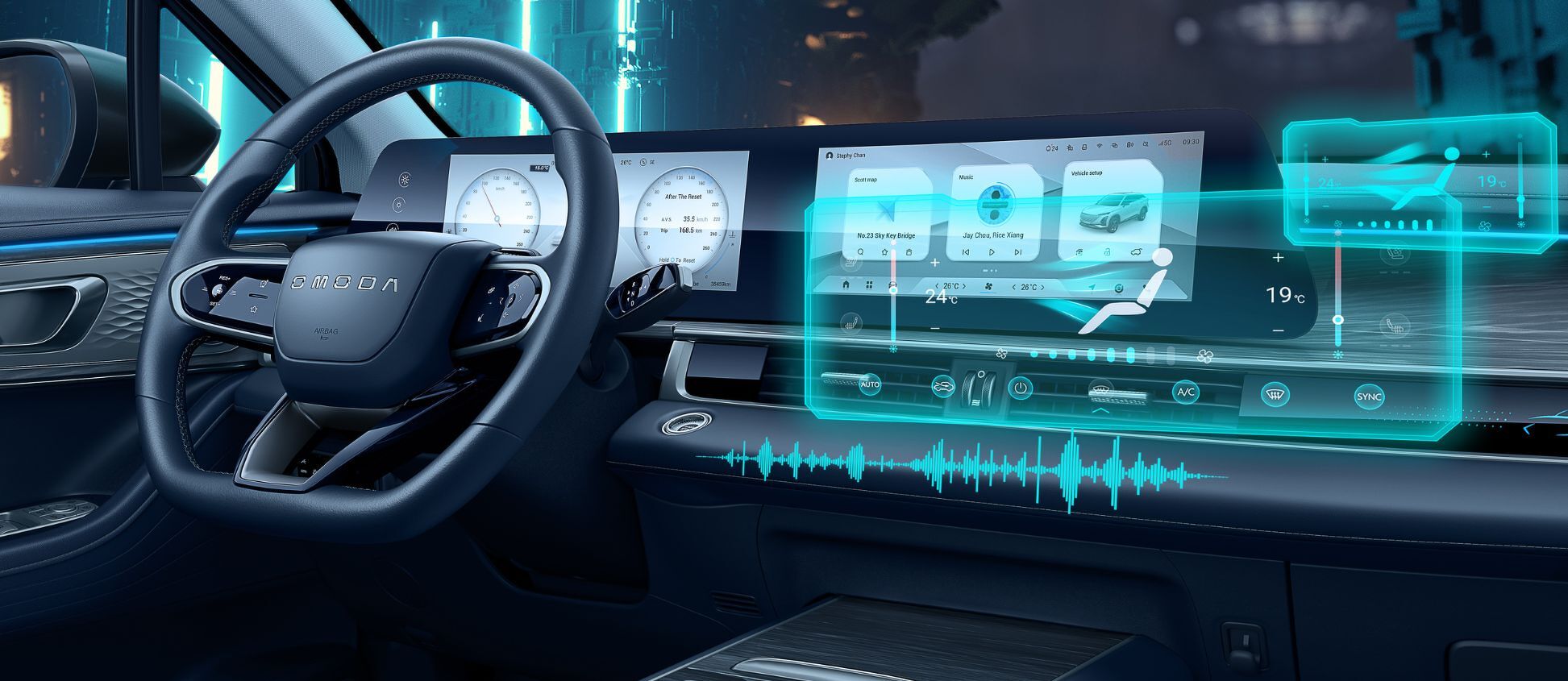 OMODA redefine el entretenimiento a bordo con tecnología de vanguardia.